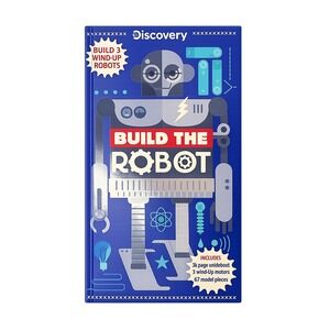 Discovery Build The Robot STEM Activity Book Kit 3 Wind-Up Robots 67 Pieces NEW